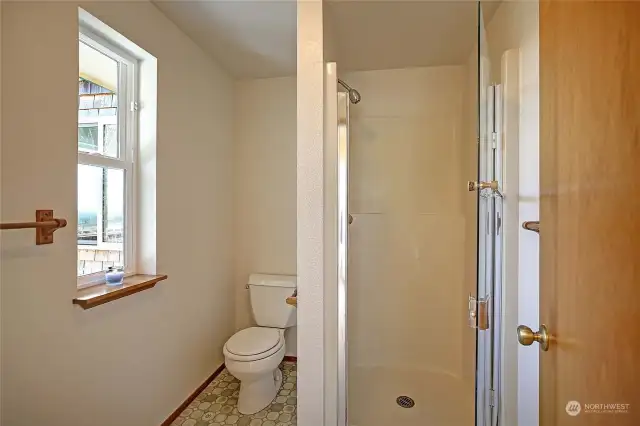 Separate door for added privacy.