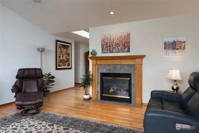 Gas fireplace in family Room