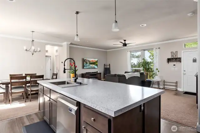 Massive kitchen island with oversize sink!