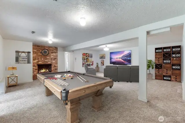 Lower Level Family Room - virtually staged