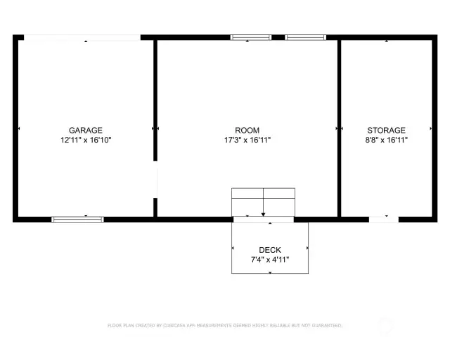 This is the floor plan for the additional building to the back of the property.