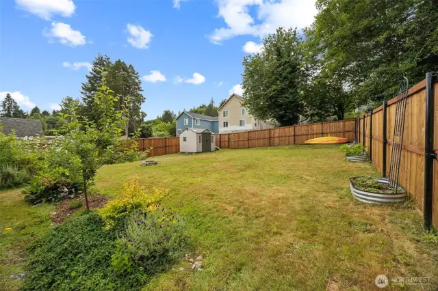 Large fenced yard