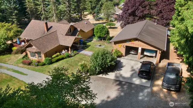 Aerial Photo of home and shop