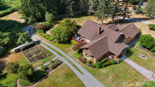 Aerial Photo of home and gardens