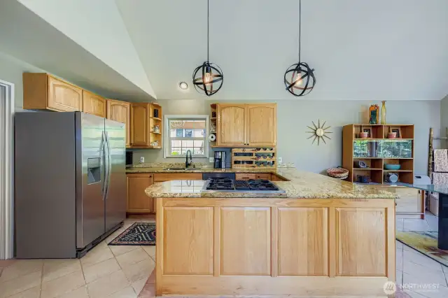 Chef's kitchen with island