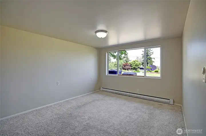 1 of 2 bedrooms downstairs.
