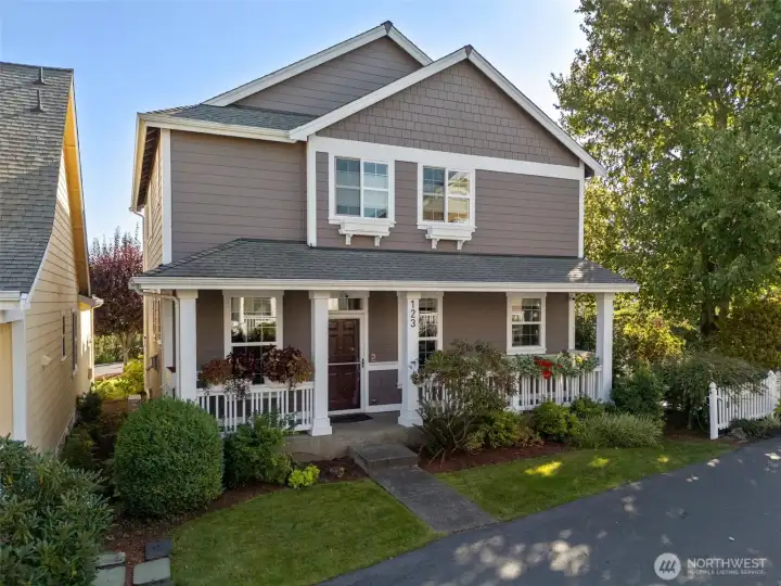 Cute as a button and very gracious curb appeal.