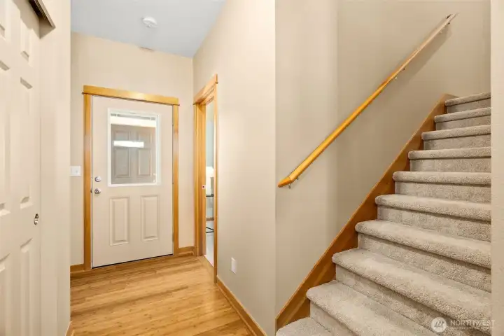New carpet and paint.. let's go upstairs.