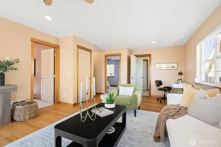 2 bedrooms, 3/4 bath and this awesome bonus space.