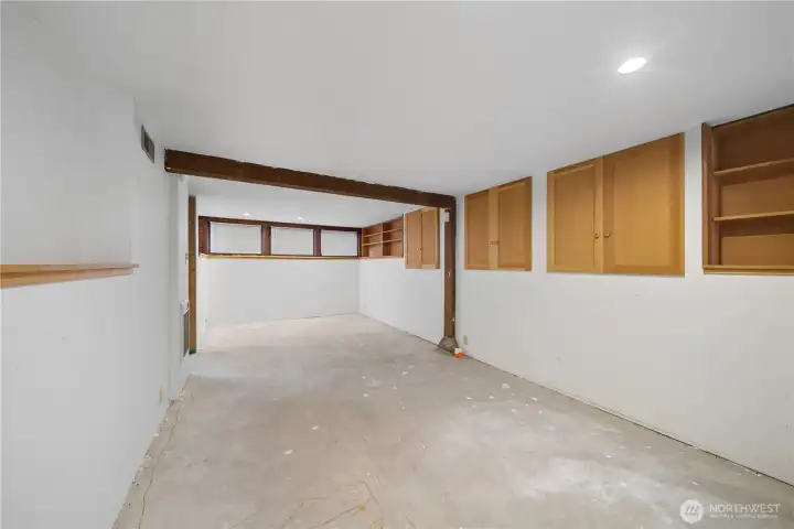 Partially finished Basement room