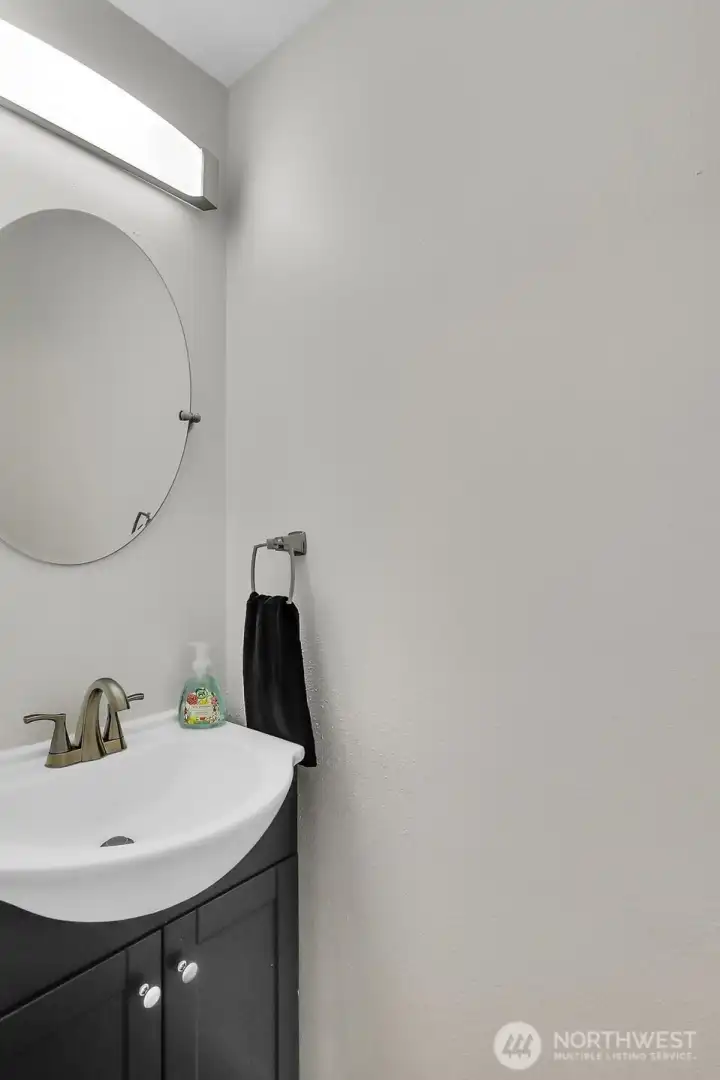 Convenient main-level half bath.