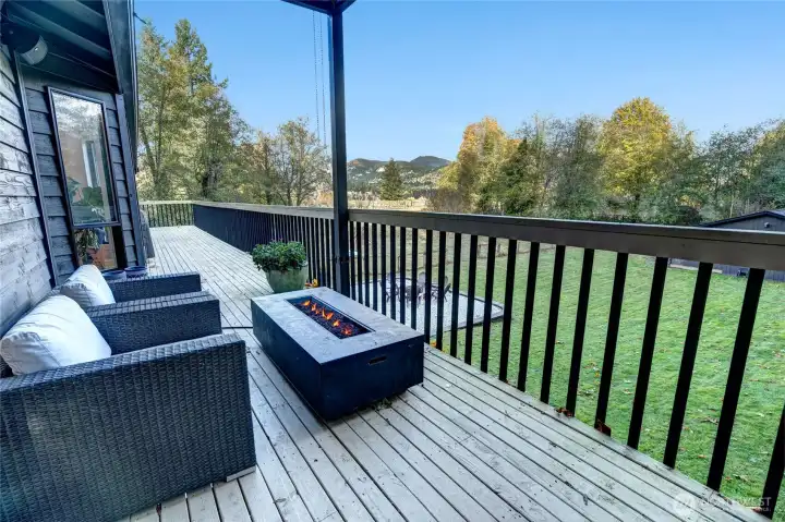 Wrap around deck with backyard and foothill views!