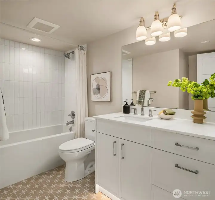 Lower level full bath