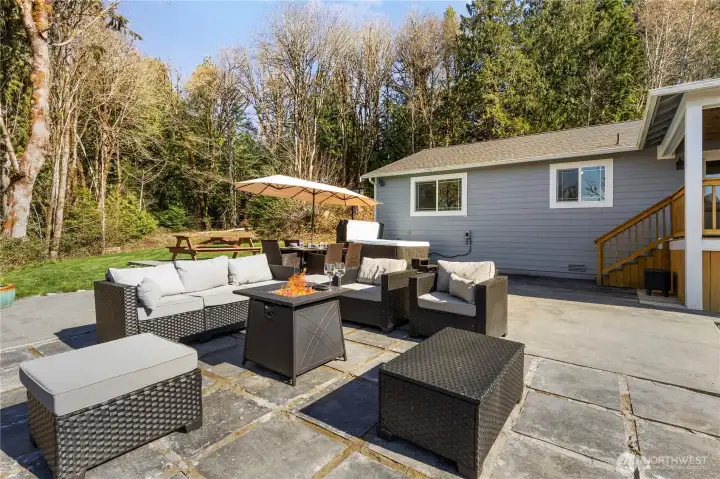 Large Back Patio perfect for entertaining guests