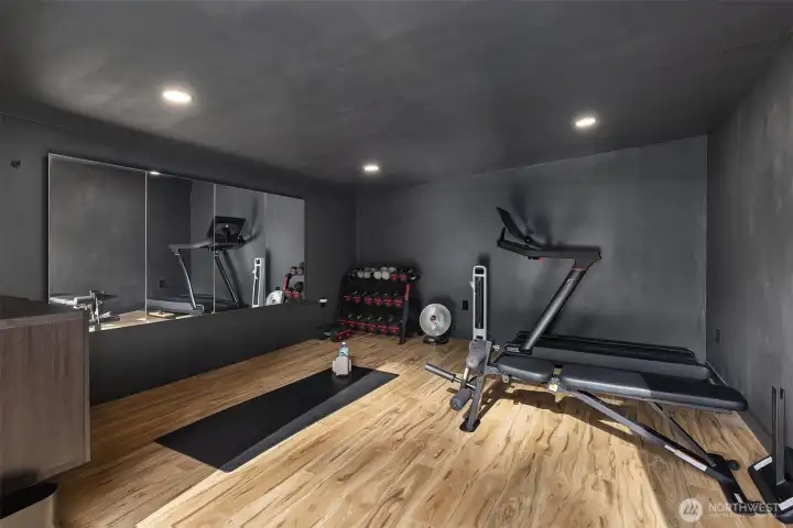 Interior view of the home gym