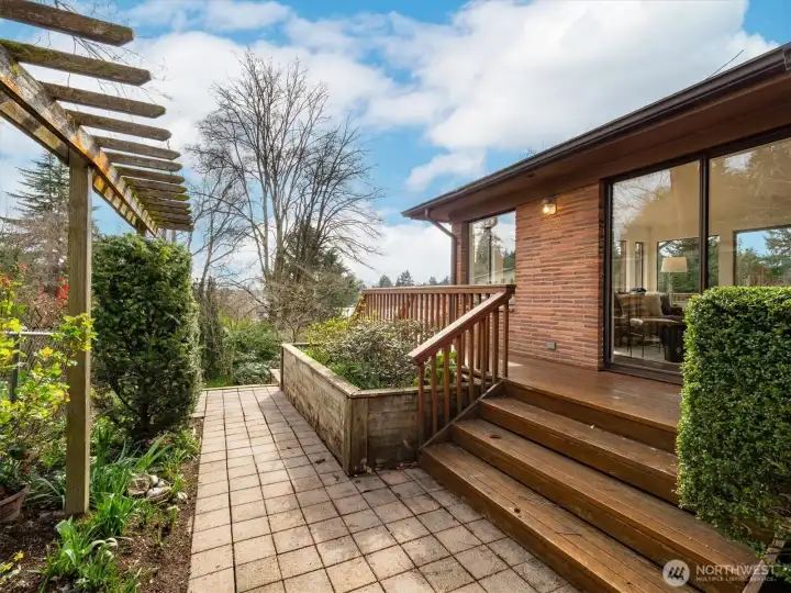 Patio and garden space, just off family room
