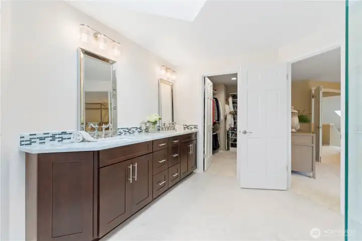 A spacious walk-in closet adds everyday ease.