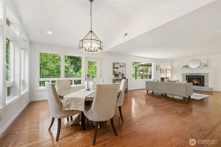 Open living and dining spaces designed for entertaining.