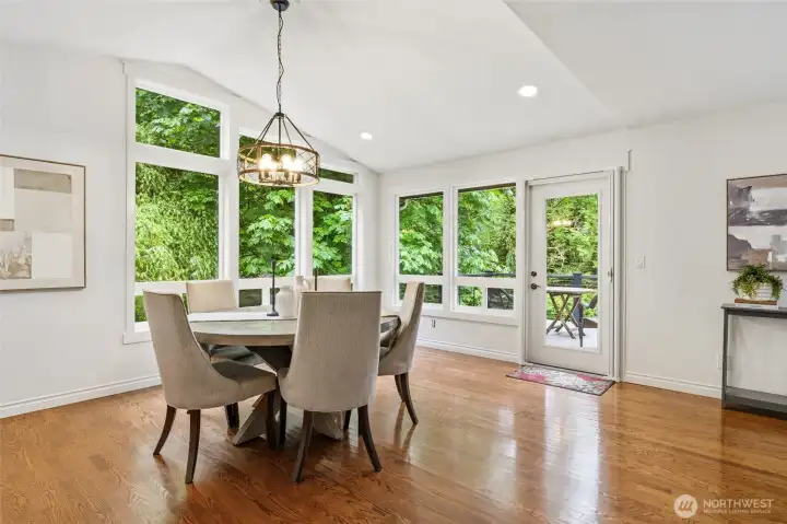 Enjoy dining surrounded by peaceful natural views.