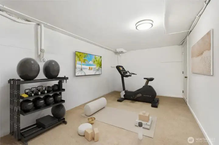 Additional room - great for a work out area. This is NOT one of the four bedrooms. Virtually staged.