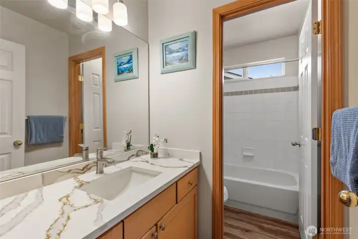 full bathroom in hall way upstairs full bathroom in hall way upstairs