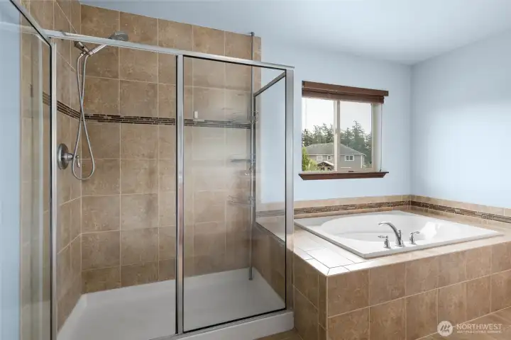 5 piece primary bathroom. 5 piece primary bathroom.