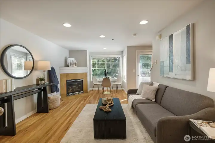 Recently refinished oak hardwood floors Recently refinished oak hardwood floors