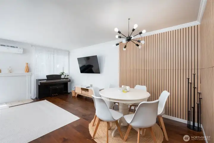 Dining room flows nicely into the living area and pathway to the relaxing backyard.