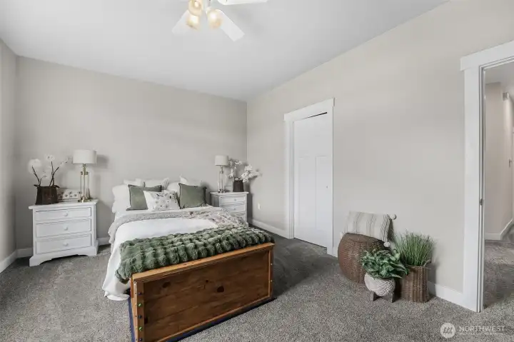 Bedroom 2 with walk-in closet and private bath. Bedroom 2 with walk-in closet and private bath.
