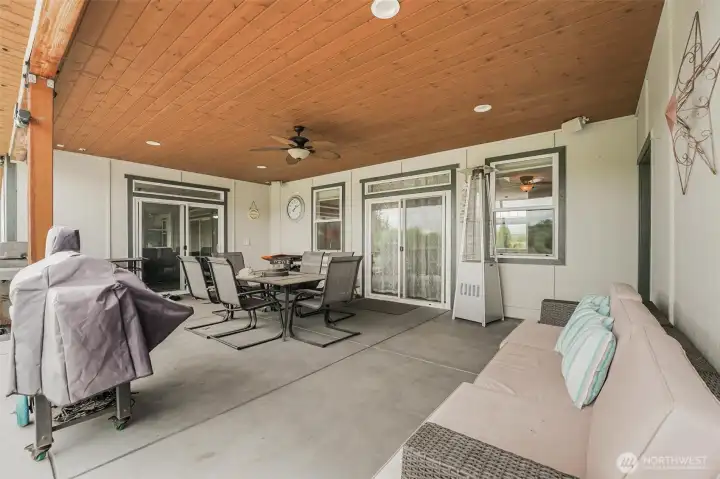 Second covered patio. This one has access off the living room and guest suite with access to the garage. Second covered patio. This one has access off the living room and guest suite with access to the garage.