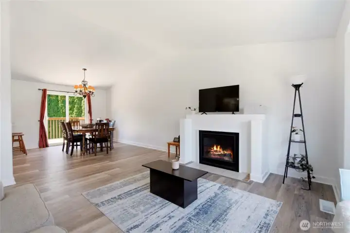 in an open concept in an open concept