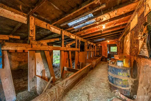 In its former glory, the barn was home to several cows, pigs and chickens