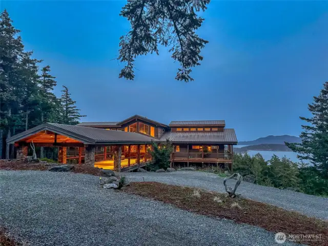 Even the night light is dramatic and showcases layered water views mixed with mountain ranges and wildlife.