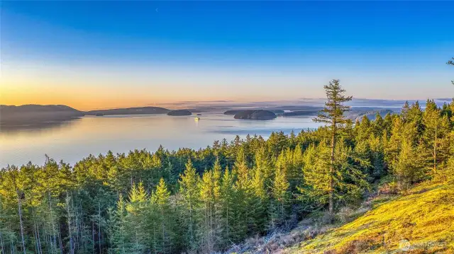 Looking south watching the ferry head to Anacortes. If you lived here you would never want to leave.