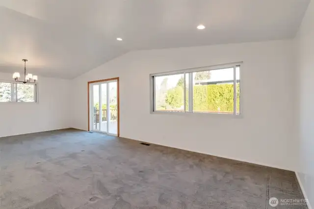 Double storm windows create a nice quiet setting