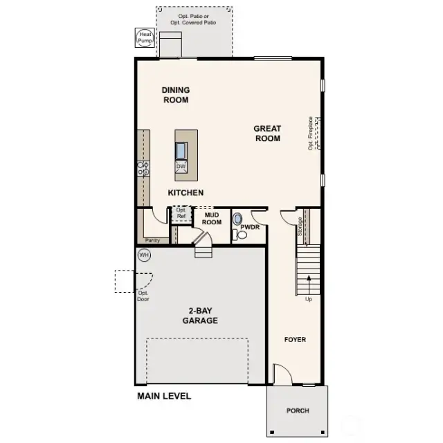 Marketing rendering of floor plan - may vary per location.