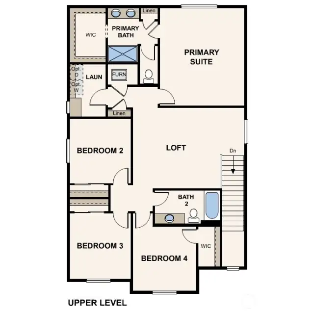 Marketing rendering of floor plan - may vary per location.