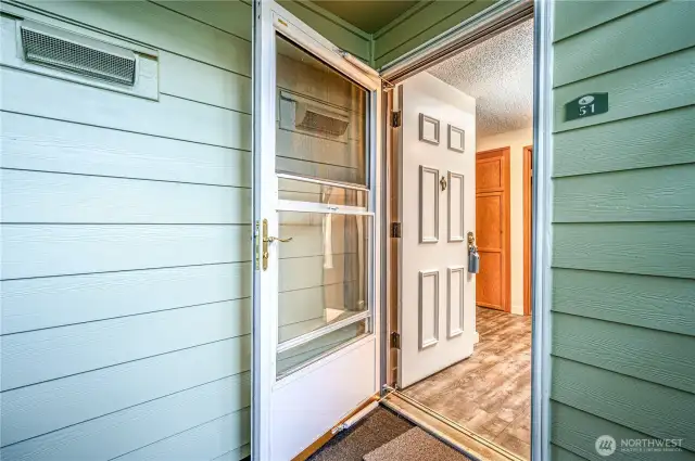 Entry with storm door