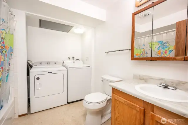 Laundry and Full bath