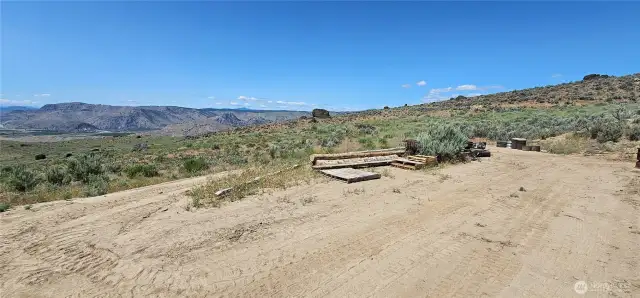 Building Site 2 in June - Upper portion of acreage near northern property line - circular driveway