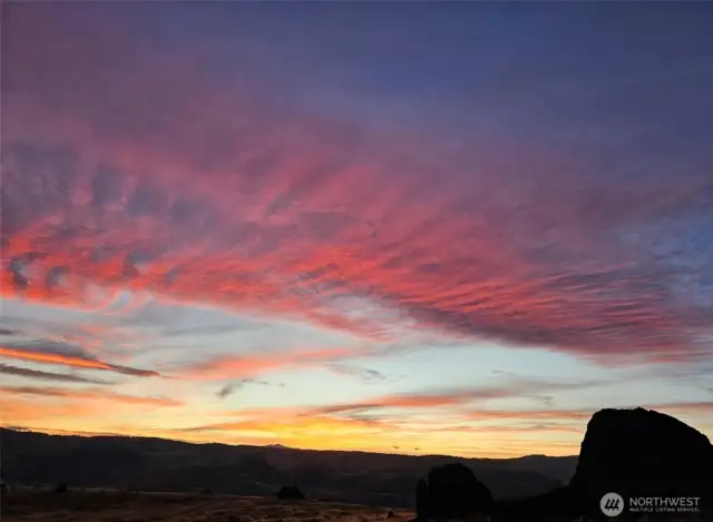 Sunset views to the west