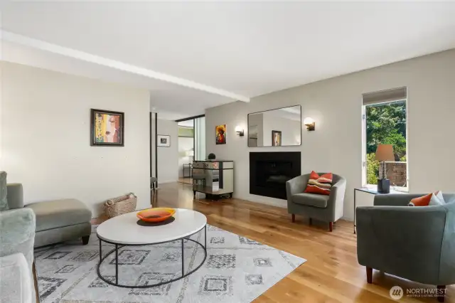 A secluded third bedroom provides an ideal guest suite, office, or retreat, perfectly positioned for quiet and inspiration.