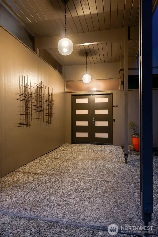 At night this home is made for entertaining.  See the evening photos to get a glimpse of the evening atmosphere. If you come to tour this home during the day, be sure to come back  for an evening tour to enjoy the sunsets and the magic of the evening ambience.