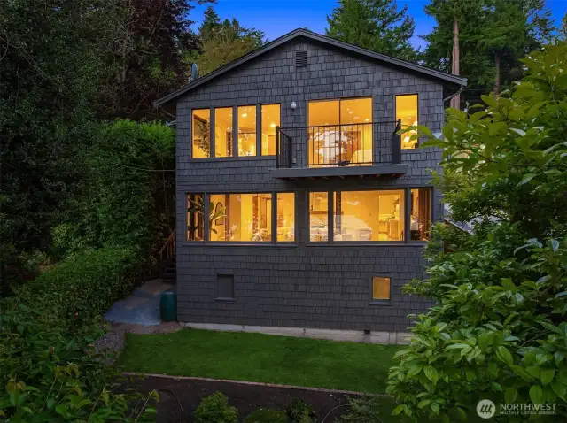 Two levels: main floor for living and upper level with 3 bedrooms including a sizable primary suite.