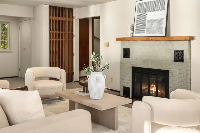 Cozy up around the fireplace during long winter nights.