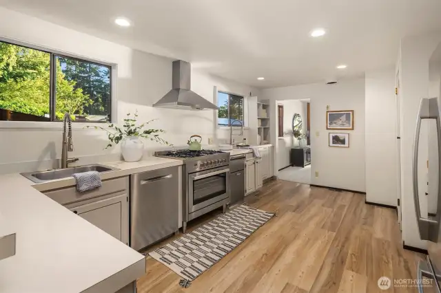 The kitchen was newly updated with paint, flooring & appliances.