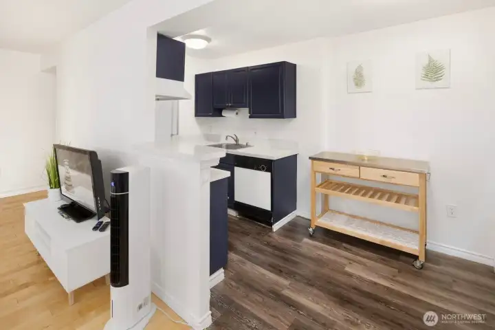 Kitchen, where table can go if you like