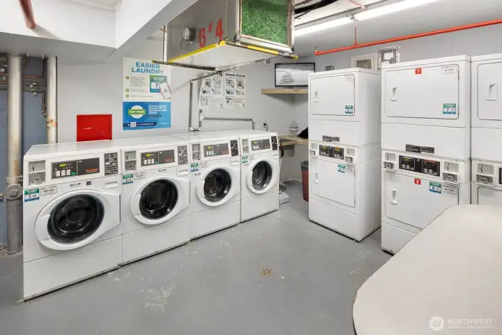 Building has laundry, but we do have hookups in the unit