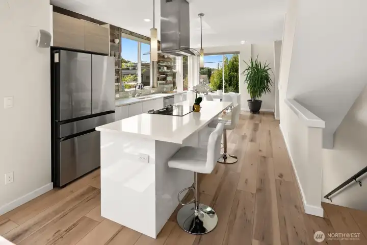 Large kitchen island