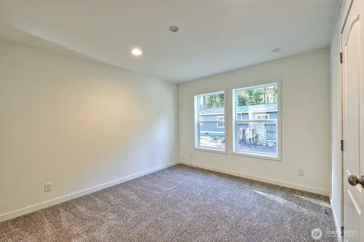 Master suite with double windows